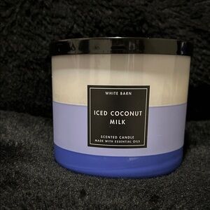 White Barn Iced Coconut Milk Candle - Black, White, and Blue